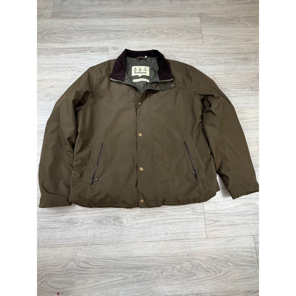 Barbour Borrowdale Jacket‎ Mens XL Olive Brown Waterproof Breathable MWB0737